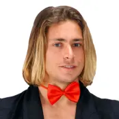 Röd Fluga i Satin - One size