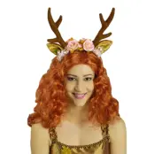 Renhorn på Diadem med Blommor - One size