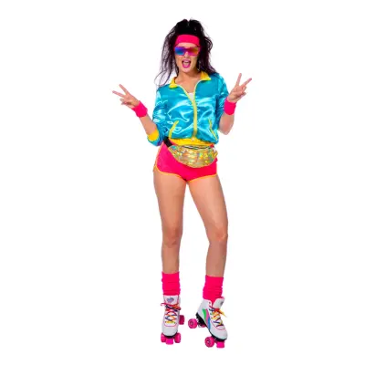 Retro Disco Rollerskater Dam Maskeraddräkt - 44