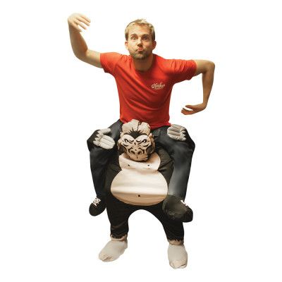 Chimpans Piggyback Maskeraddräkt - One size