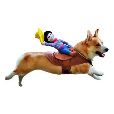 Ridande Cowboy Maskeraddräkt för Hund