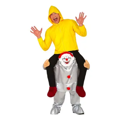 Ridande Mördarclown Maskeraddräkt - Large