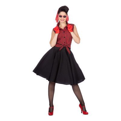 Rockabilly Klänning med Kjol Maskeraddräkt - X-Small