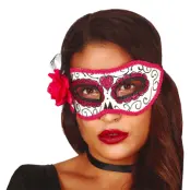 Rosa Day of the Dead Ögonmask - One size