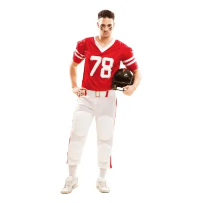 Rugbyspelare Röd Maskeraddräkt - XX-Large