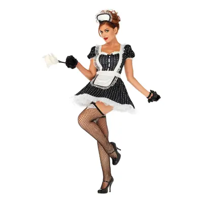 Söt French Maid Deluxe Maskeraddräkt - Small/Medium