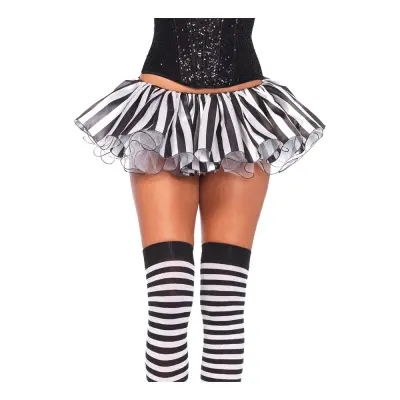 Satinkjol Svart/Vit Randig Deluxe