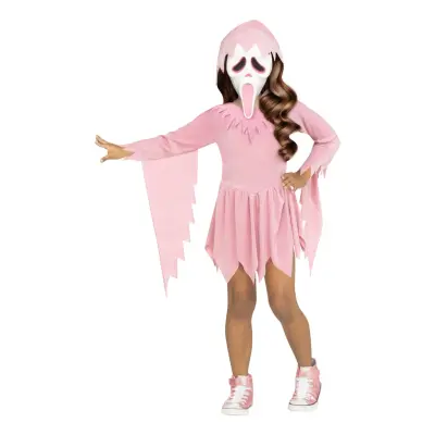 Scream Ghost Face Rosa Barn Maskeraddräkt - Medium