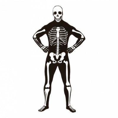 Second Skin Skelett Maskeraddräkt