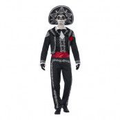 Day of the Dead Señor Bones Maskeraddräkt - Small