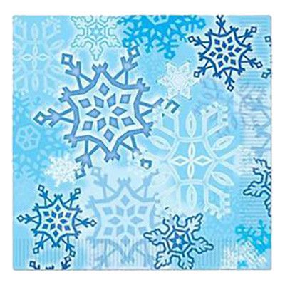 Kaffeservetter Snöflingor - 16-pack