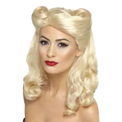 40-tals Pin-Up Blond Peruk - One size