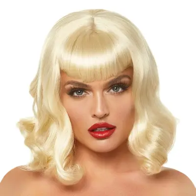 60-tals Blond Lockig Deluxe Peruk - One size