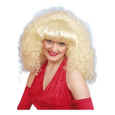 80-tals Blond Peruk med Lockar - One size