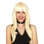 80-tals Ljusblond Lång Peruk - One size