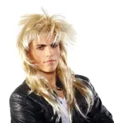 80-tals Rockare Blond Peruk - One size