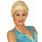 Blond Elsa Peruk med Fläta