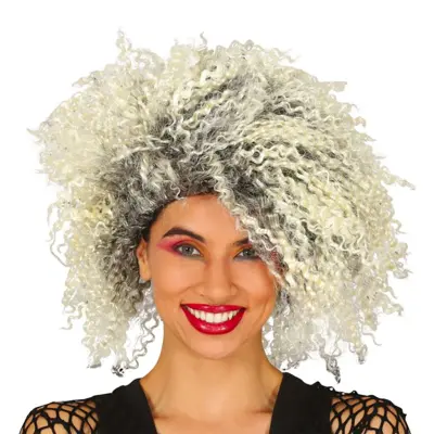 Blond Kort Peruk Krullig - One size
