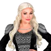 Drakdrottning Blond Lång Peruk - One size