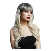Sienna Lång Blond Tvåtonad Deluxe Peruk - One size