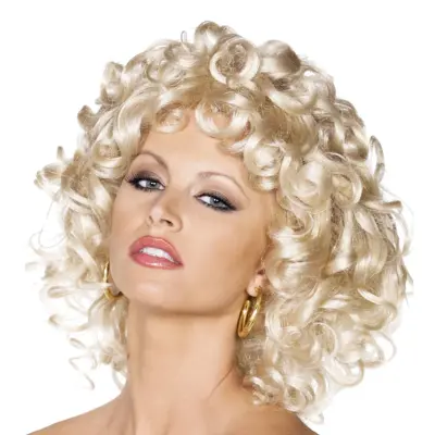 Grease Sandy Lockig Peruk - One size