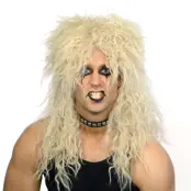 Hårdrockare Blond Peruk - One size