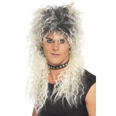 Hårdrockare Peruk Lockig/Ruffsig