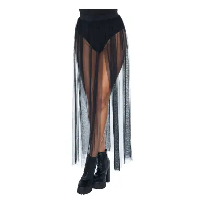 Kjol med Slits Lång Svart - Small/Medium