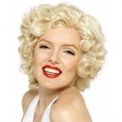Kort lockigt blond Marilyn Monroe peruk