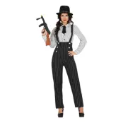 Kvinnlig Gangster Maskeraddräkt - Small