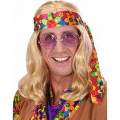 Lång Blond Hippie Peruk