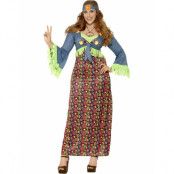 Lady Woodstock Hippie Kostym