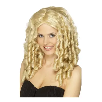 Lockig Blond Peruk - One size