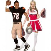 Parkostymer - Superbowl Quarterback och Cheerleader