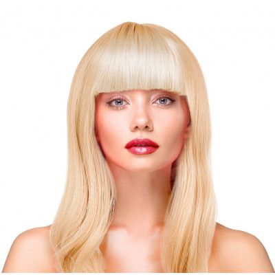 Peruk Långt Rakt Hår - Blond
