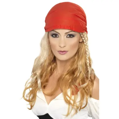 Peruk Med Bandana Pirat Blond