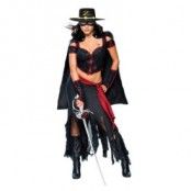 Sexig lady Zorro maskeraddräkt