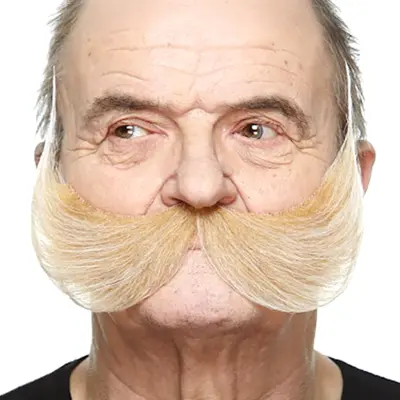 Uppfinnare Mustasch Blond