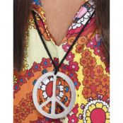 Silverfärgat Hippie Peace Kostymsmycke