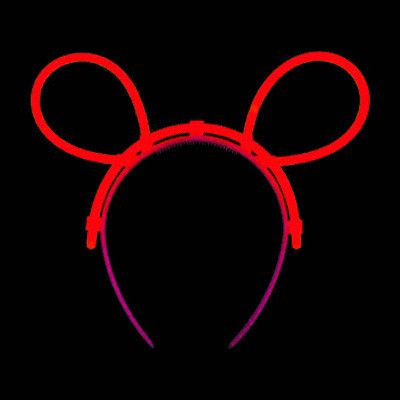 Självlysande Kaninöron - Röd