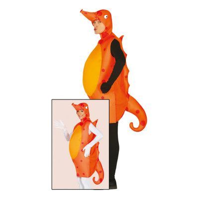 Sjöhäst Orange Maskeraddräkt - One size