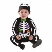 Skelett Jumpsuit Bebis Maskeraddräkt - 24-36 månader