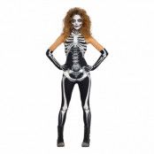 Skelett Jumpsuit Maskeraddräkt - Large
