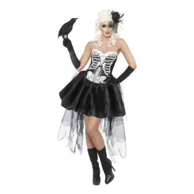 Skelett med Kjol Maskeraddräkt - Medium