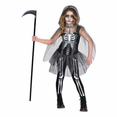 Skelett med Tyllkjol Barn Maskeraddräkt - X-Small