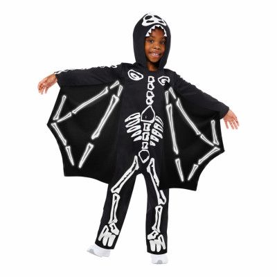 Skelett med Vingar Barn Maskeraddräkt - Small