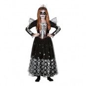 Skelett Prinsessa Barn Maskeraddräkt - Small