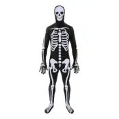 Skelett Skinsuit Maskeraddräkt - Large