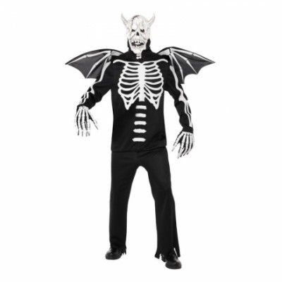 Skelettdemon med Vingar Maskeraddräkt