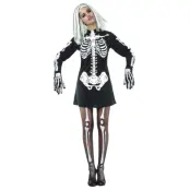 Skelettklänning Maskerad Onesize